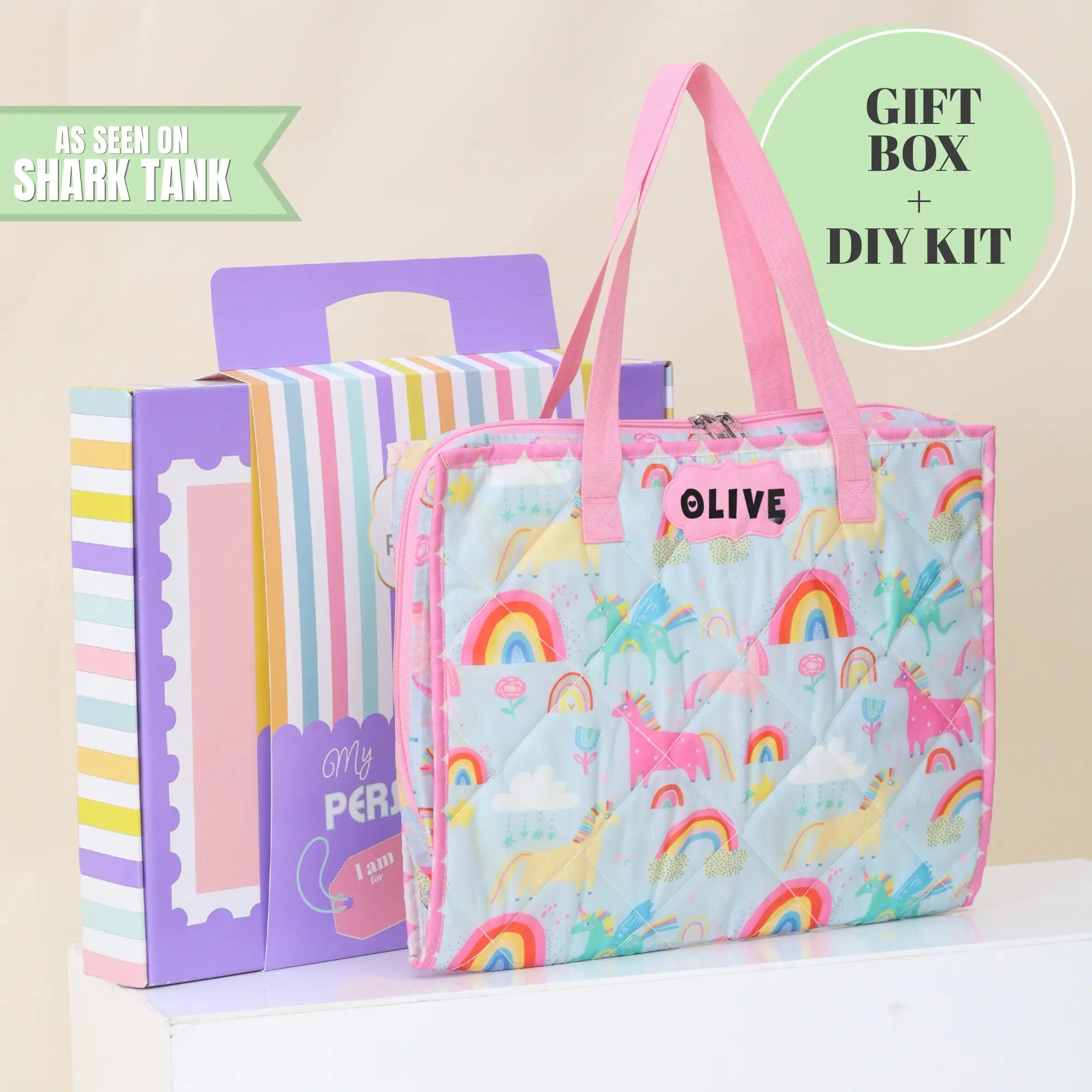 Diy Blue Unicorn Hair Clips Bag