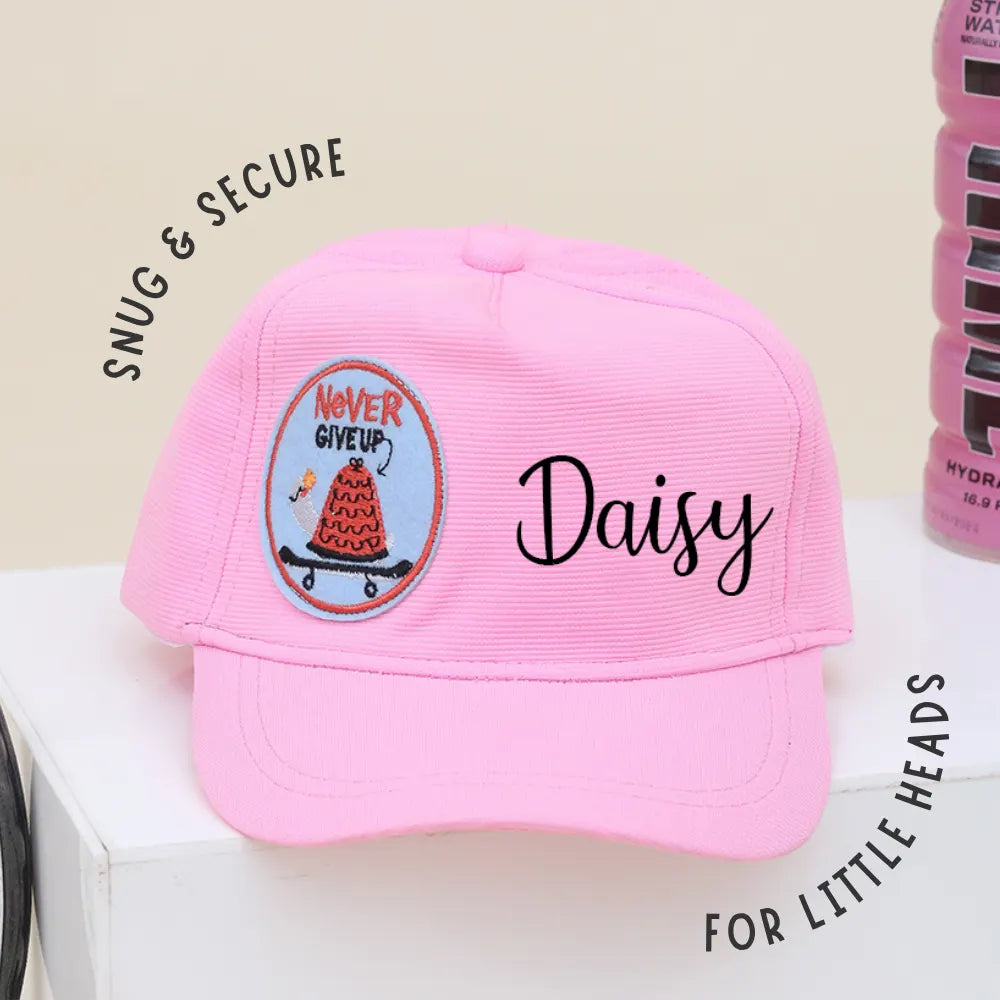 Never Give Up Pink Cap