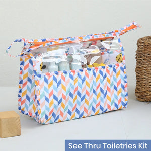 See Thru Toiletries Kit - English Zigzag