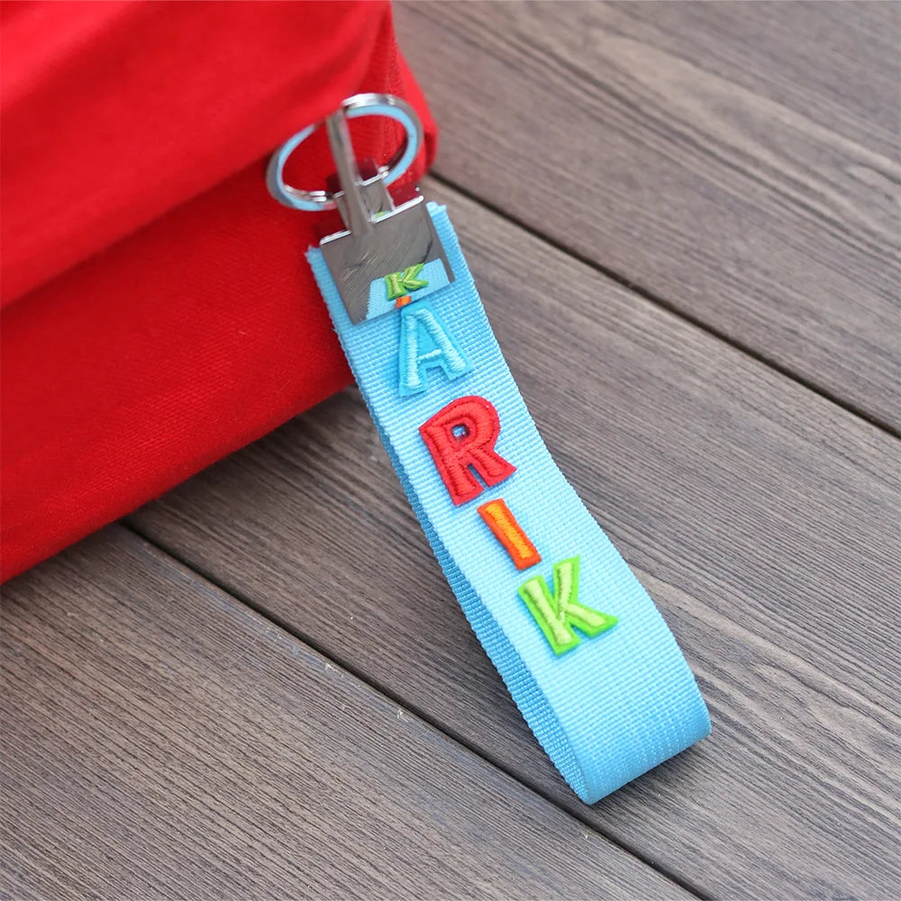 Alpha Blue Ribbon Keychain