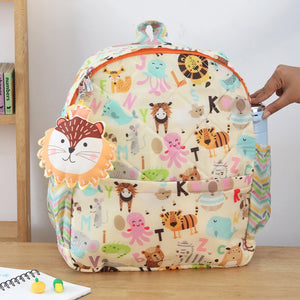 White Alphabet Backpack