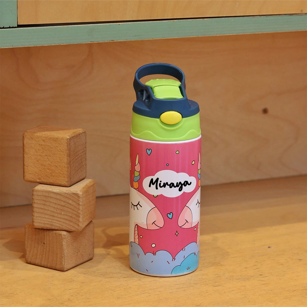 Insulated Steel Sipper Bottle (350ml) - Unicorn Dream