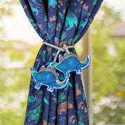 Blue Dino Rope Curtain Tiers (Set of 2)