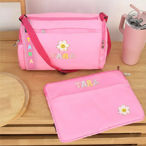 Light Pink Sports Duffle Bag