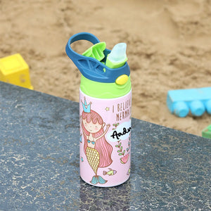 Insulated Steel Sipper Bottle (350ml) - Mermaid Magic