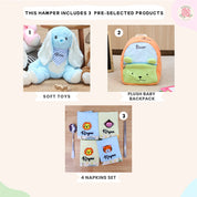 Minty Blue Plush Backpack Gift Set