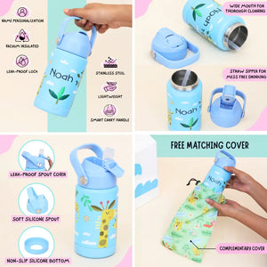 Lazy Zoo Insulated Handle Sipper Bottle