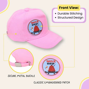 Never Give Up Pink Cap