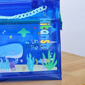 Deep Sea Dive Double Pocket Jelly Tote Bag & Wet Pouch