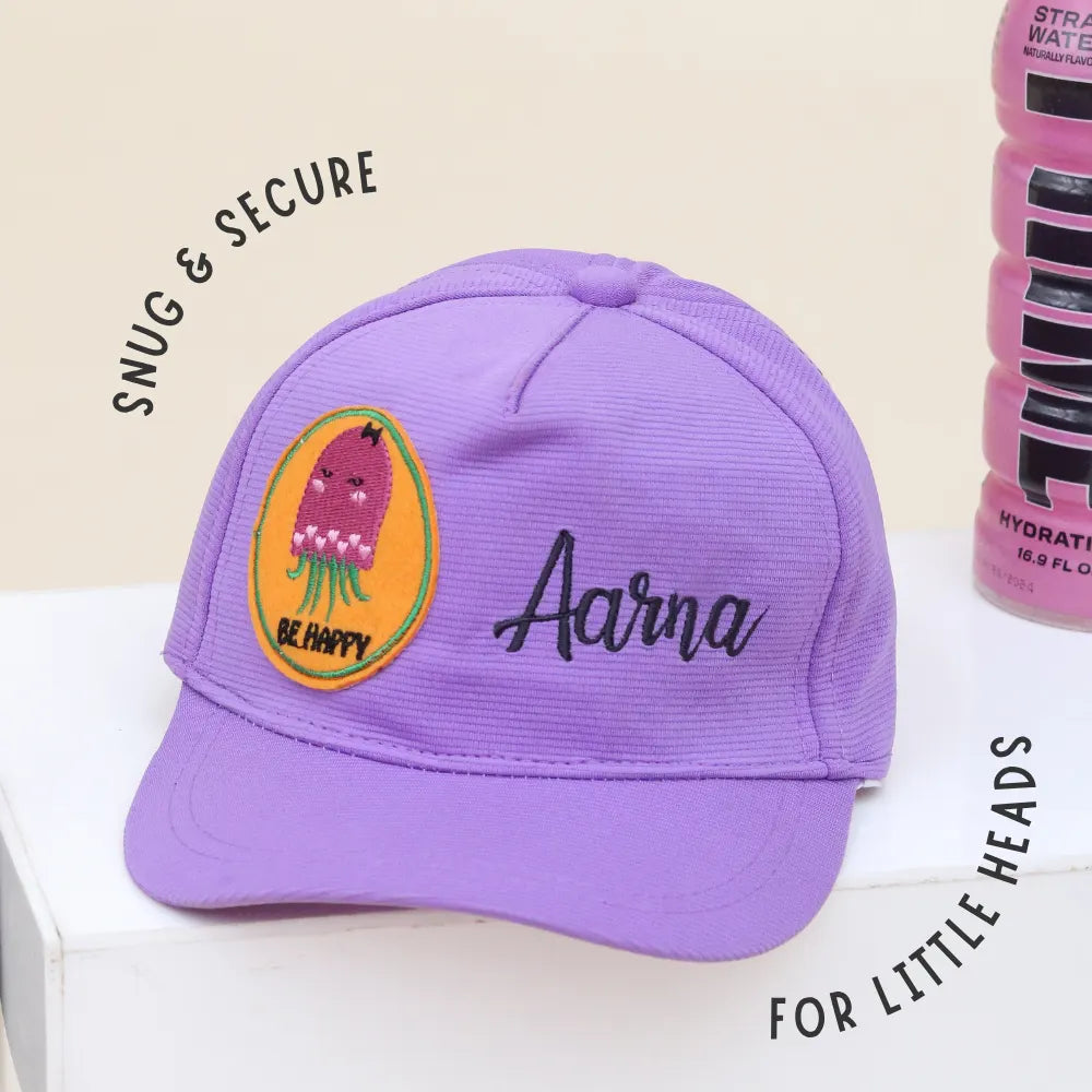 Be Happy Purple Cap