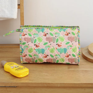 3-Zip Toiletries Kit - Pink Hippo