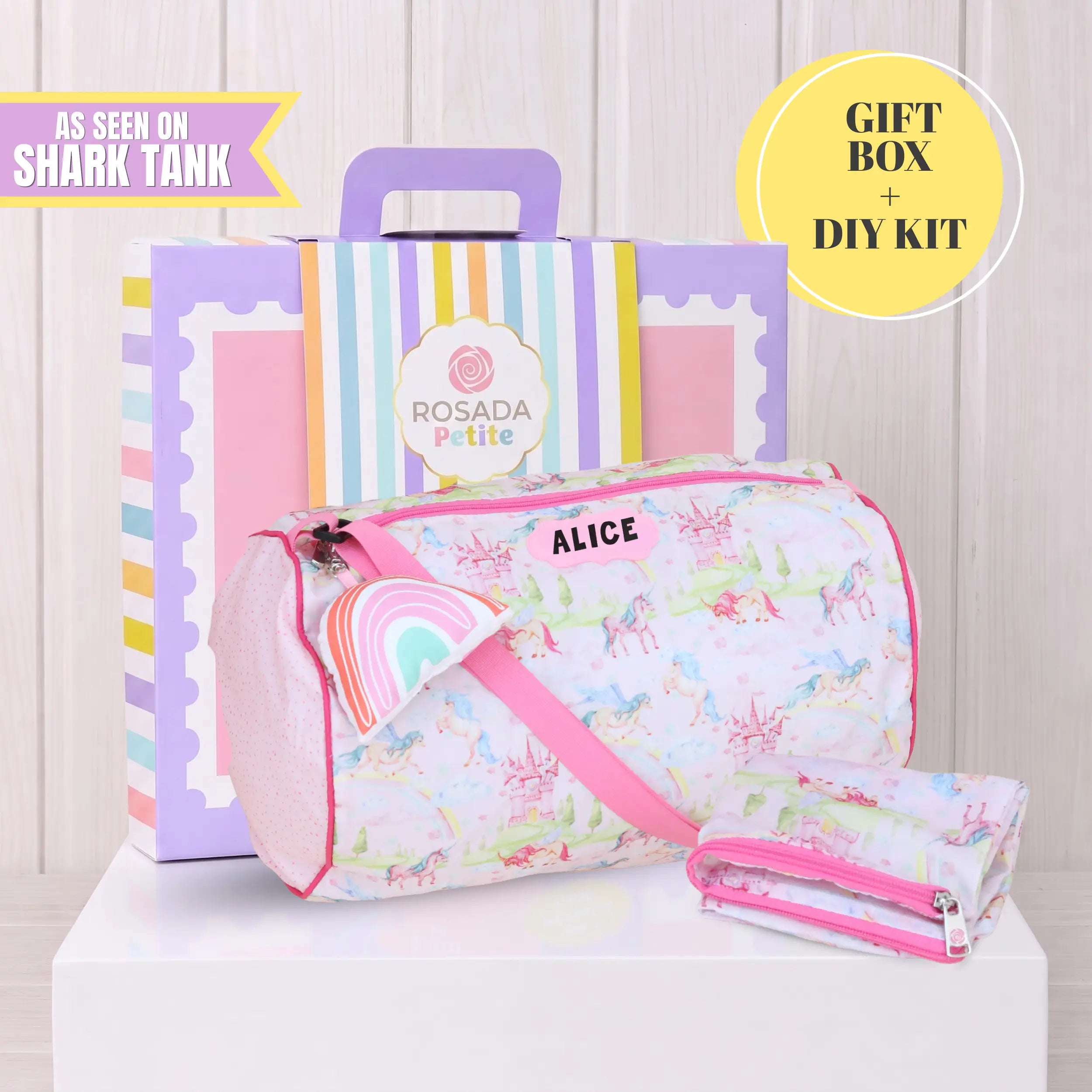Diy Pink Unicorn Foldable Duffle Bag