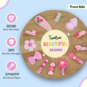 Pink Bloom Hairclip Set