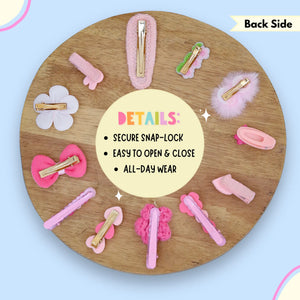 Pink Bloom Hairclip Set