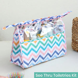 See Thru Toiletries Kit - Zigzag