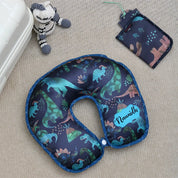 Blue Dino Neck Pillow