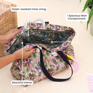 Zebra Tropical Big Girl Tote