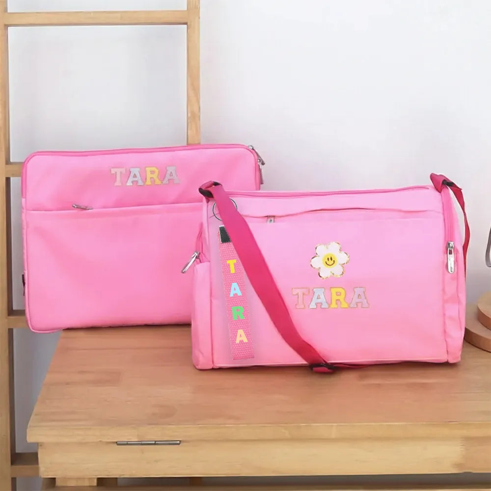 Light Pink Sports Duffle Bag