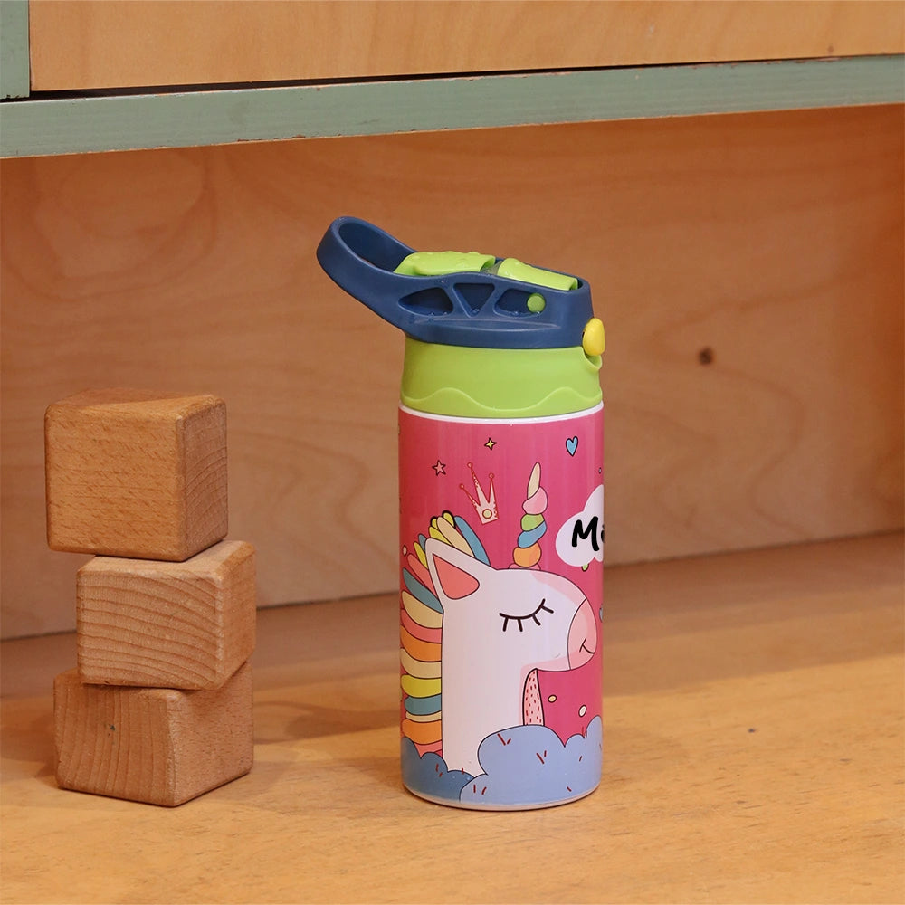 Insulated Steel Sipper Bottle (350ml) - Unicorn Dream