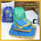 Positano Blue 5 Piece Packing Cube Set