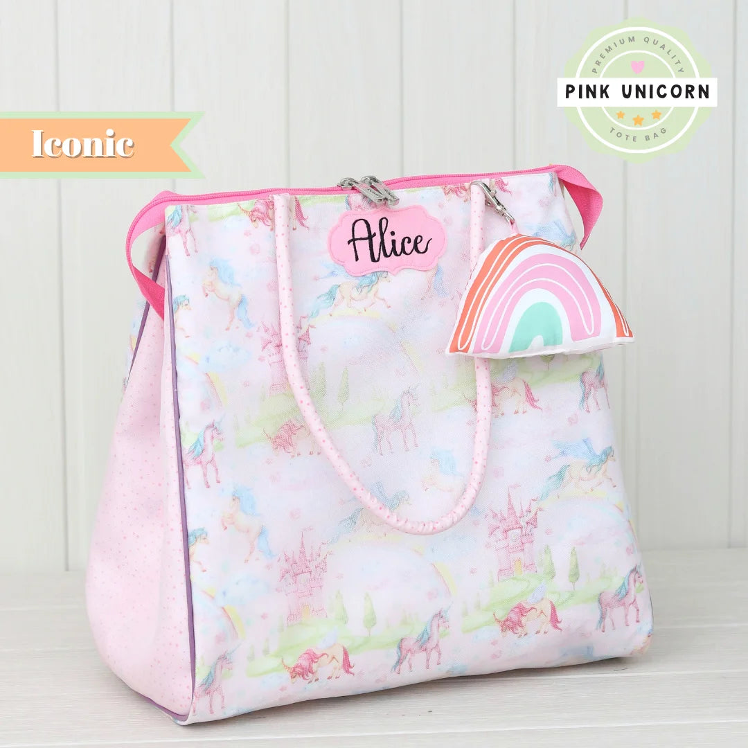 Pink Unicorn Tote Bag