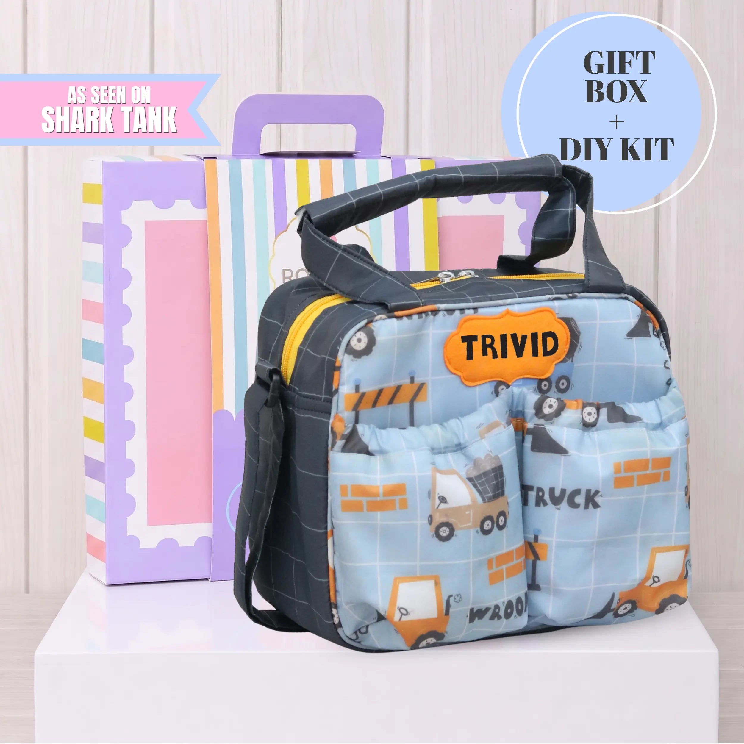 Diy Blue Truck Insulated Tiffin Bag