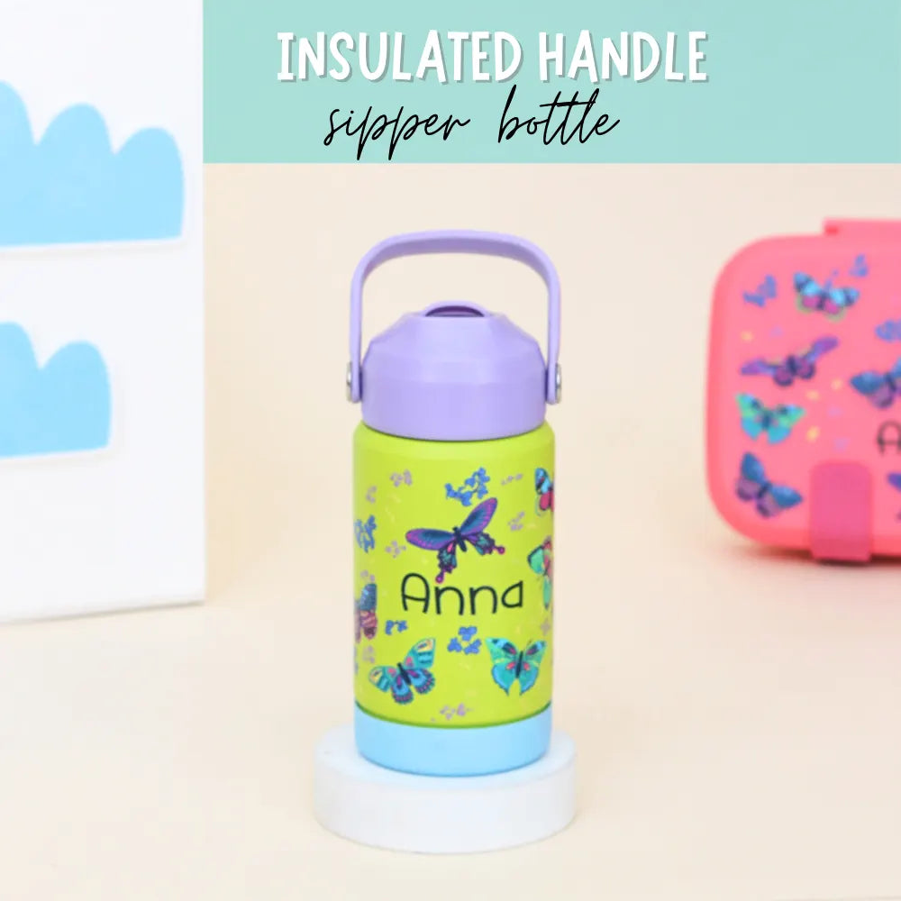 Flutterfly Insulated Handle Sipper Bottle