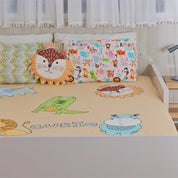 White Alphabet Bedsheet Set