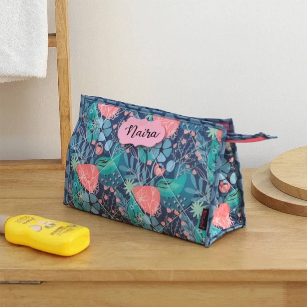 3-Zip Toiletries Kit - Blue Flower