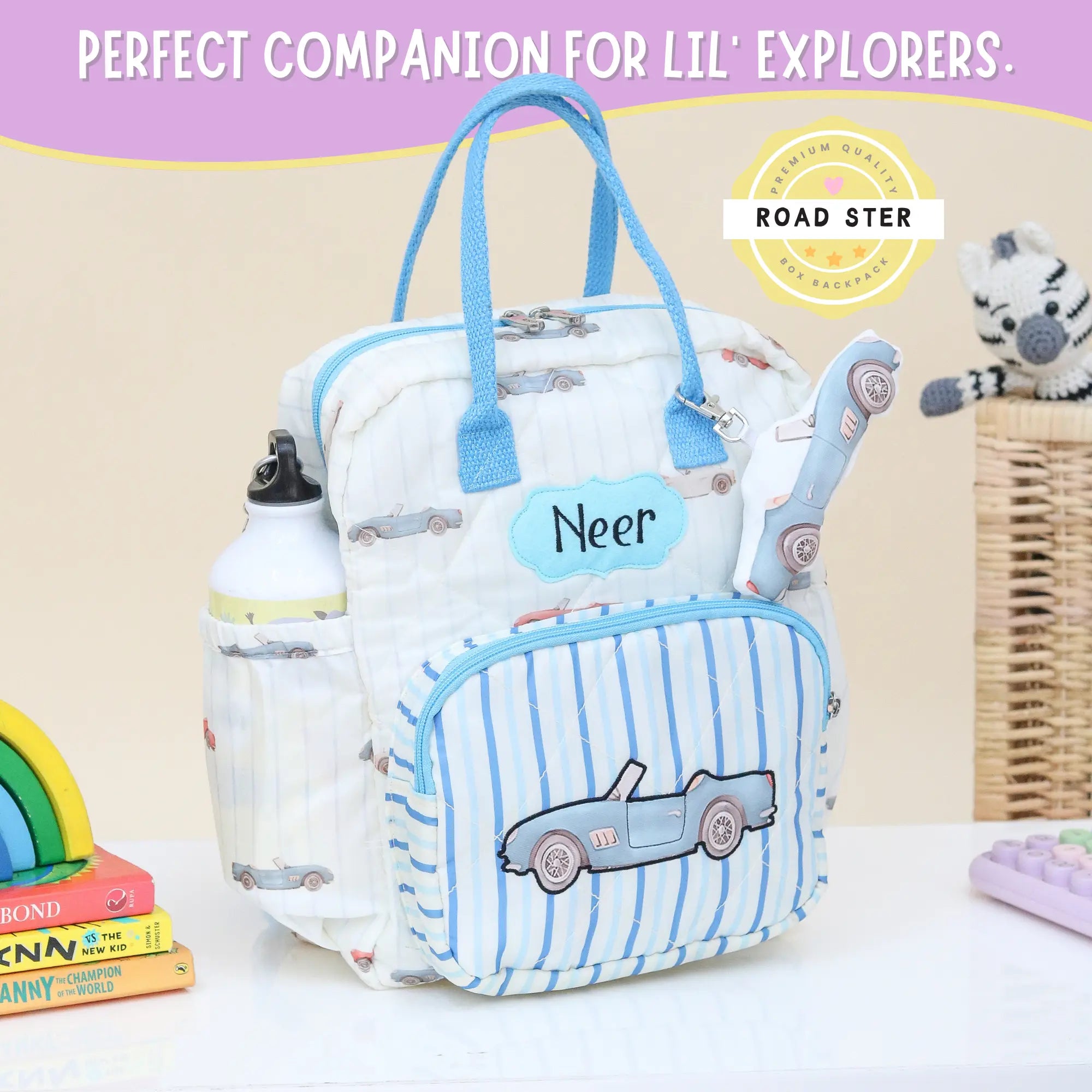 Roadster Print Box Backpack