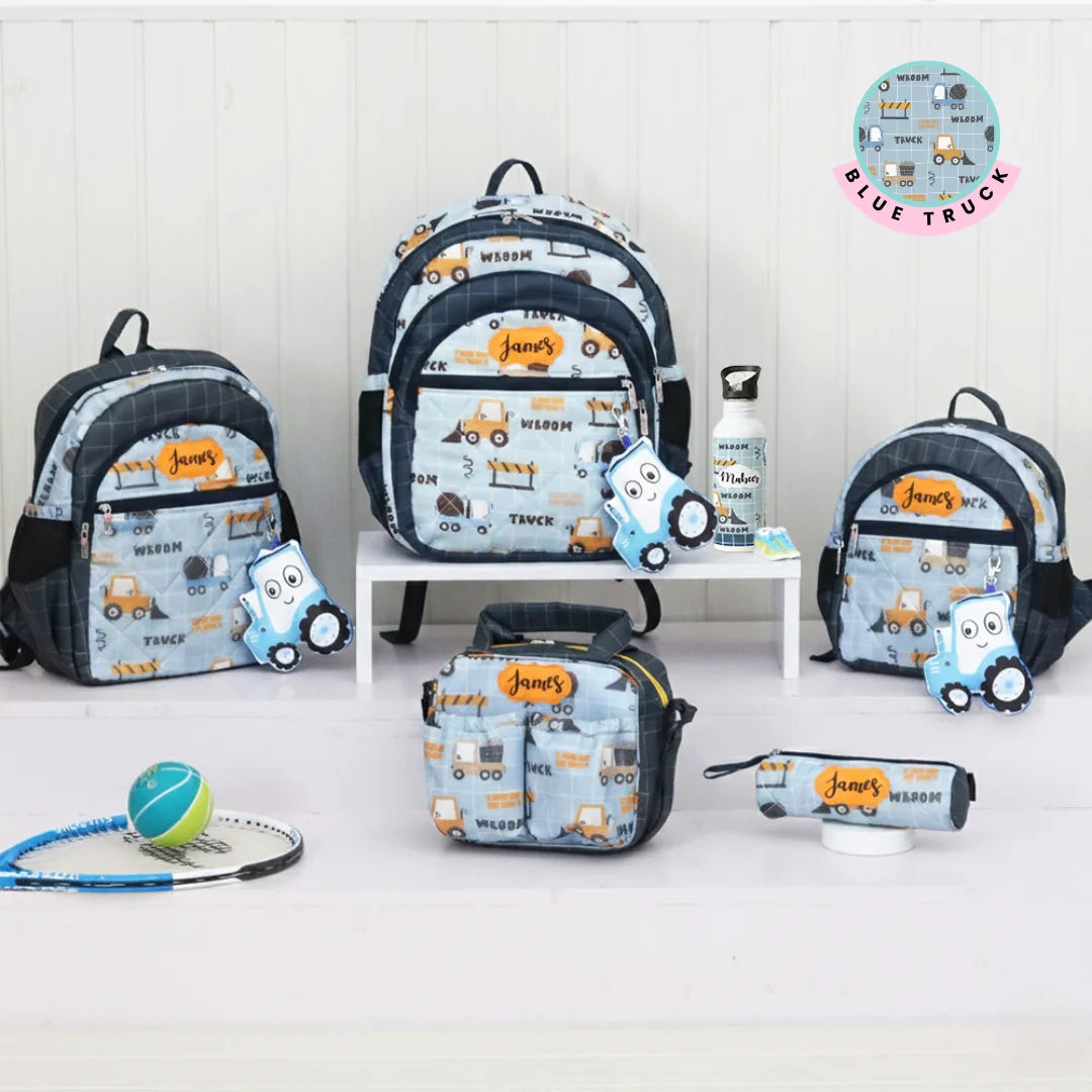 Blue Truck School Bag