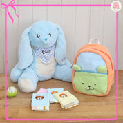 Minty Blue Plush Backpack Gift Set