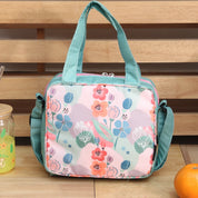 Pink Flower Insulated Tiffin Bag