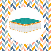 Box Pouch [10x10]" - English Zigzag