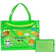Double Pocket Jelly Tote Bag & Wet Pouch