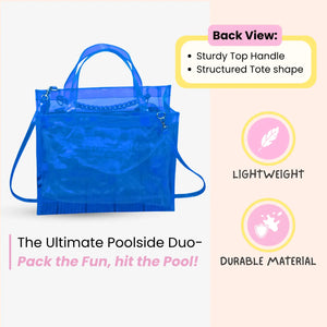Deep Sea Dive Double Pocket Jelly Tote Bag & Wet Pouch