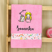 Princess And Unicorn Towel