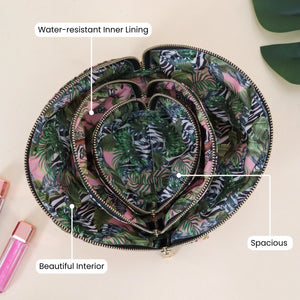 Zebra Tropical Nested Pouch Set