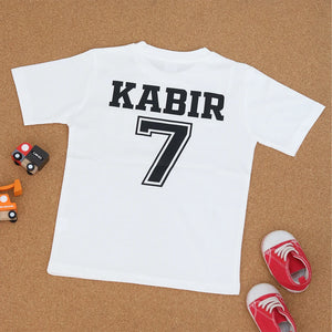 Personalized Soccer Star White T-shirt