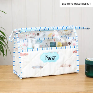 See Thru Toiletries Kit - Roadster Print