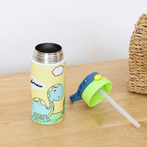 Insulated Steel Sipper Bottle (350ml) - Sunny Dino