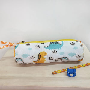 Round Pencil Pouch - Dinosaur