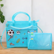 Sports Double Pocket Jelly Tote Bag & Wet Pouch
