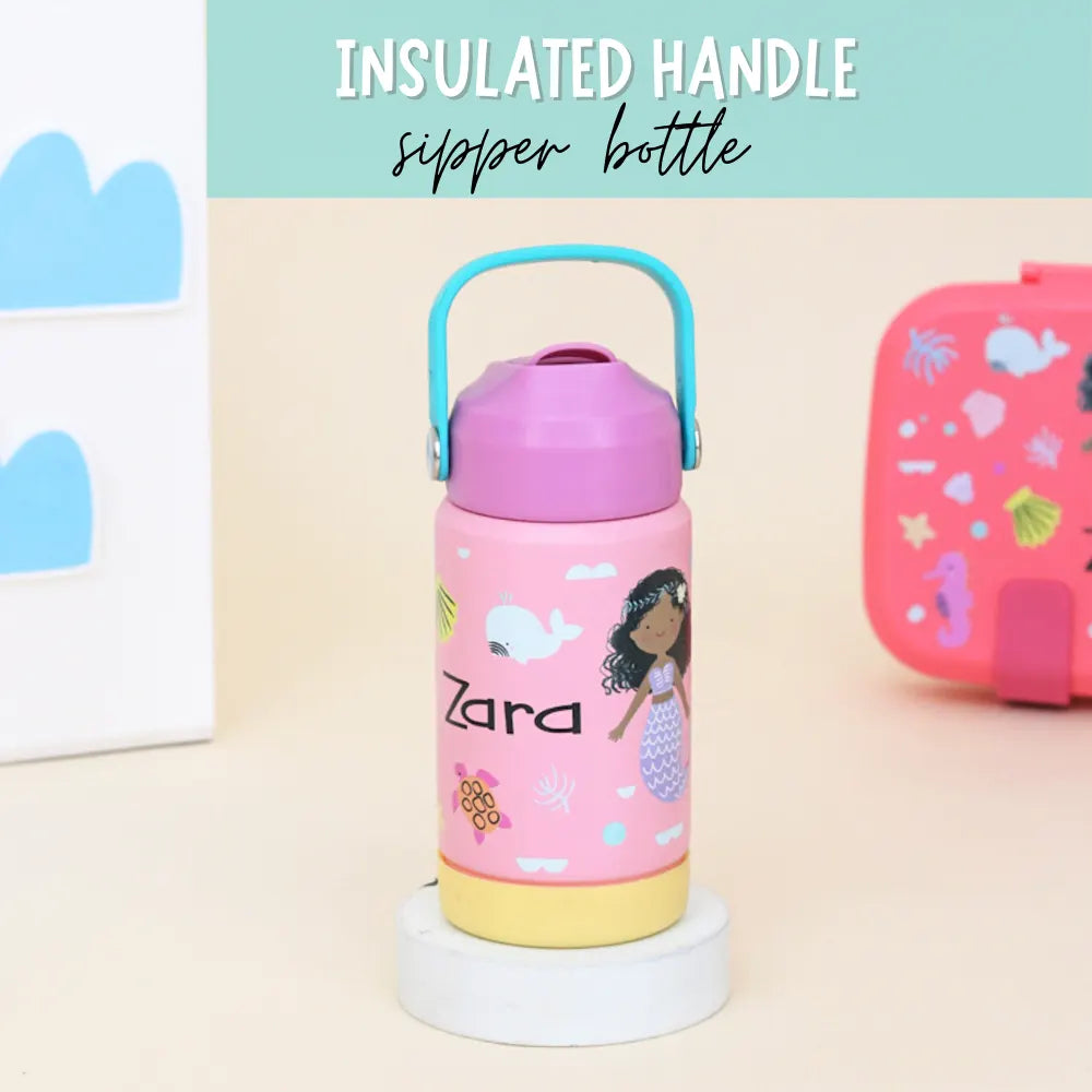 Mimi Mermaid Insulated Handle Sipper Bottle