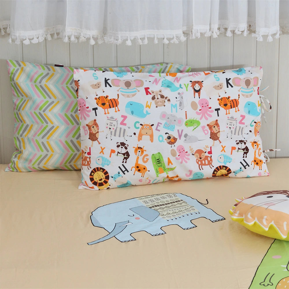 White Alphabet Bedsheet Set