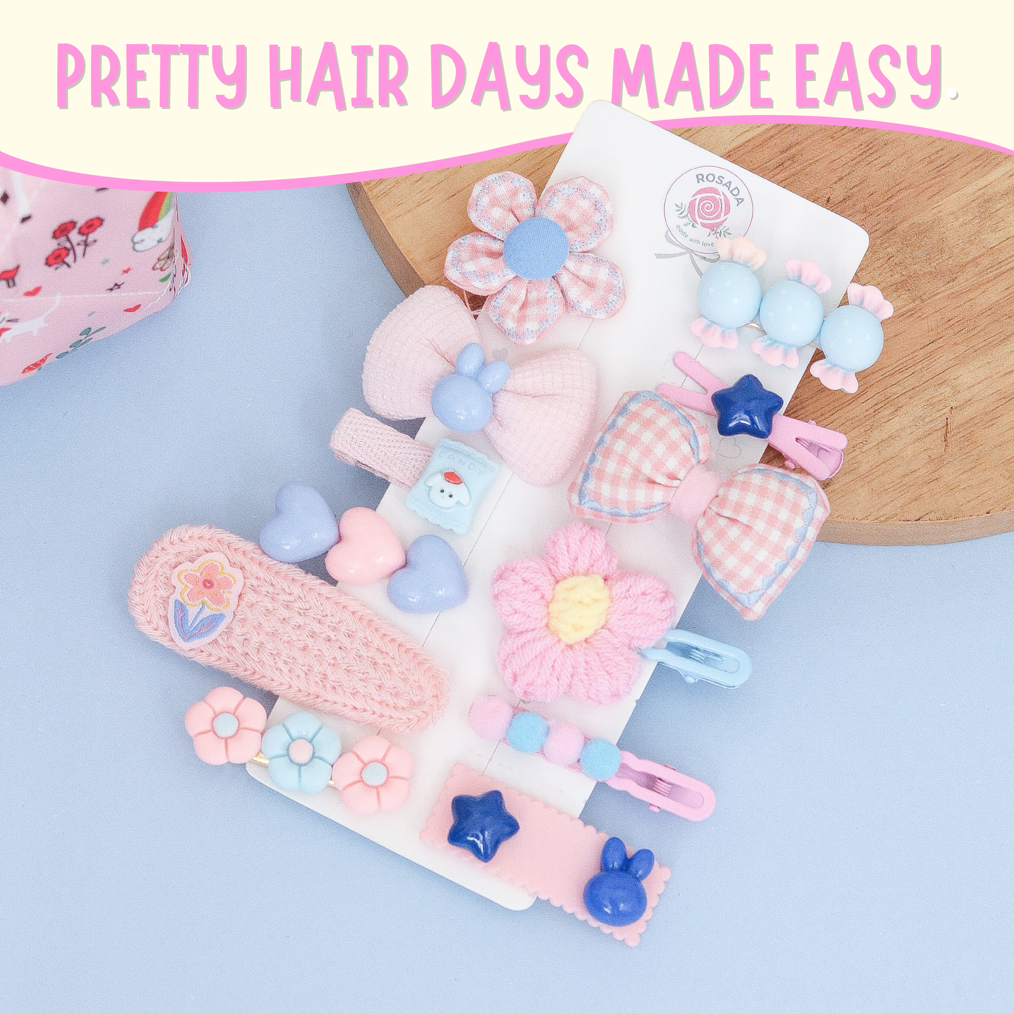 Daisy Pink Hairclip Set