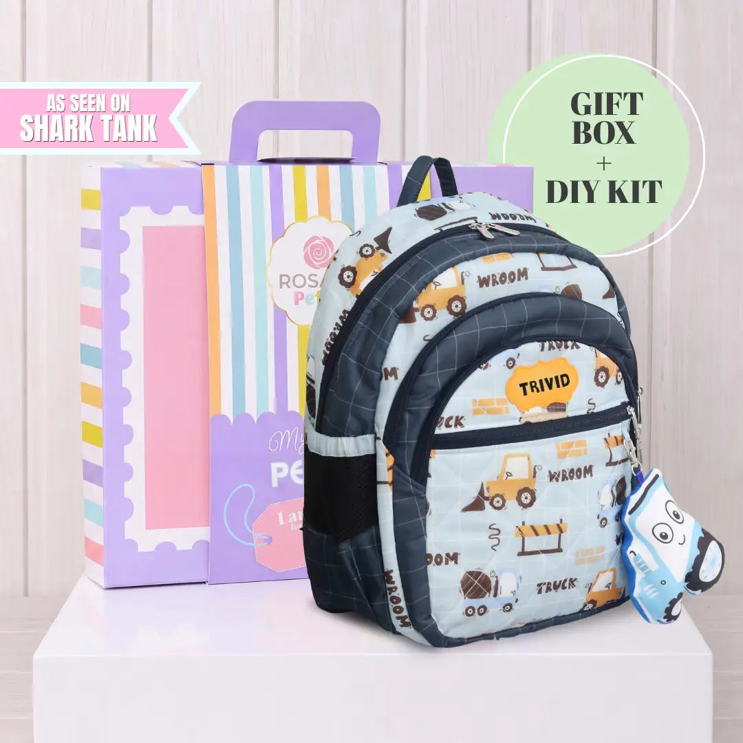 Diy Blue Truck School Bag