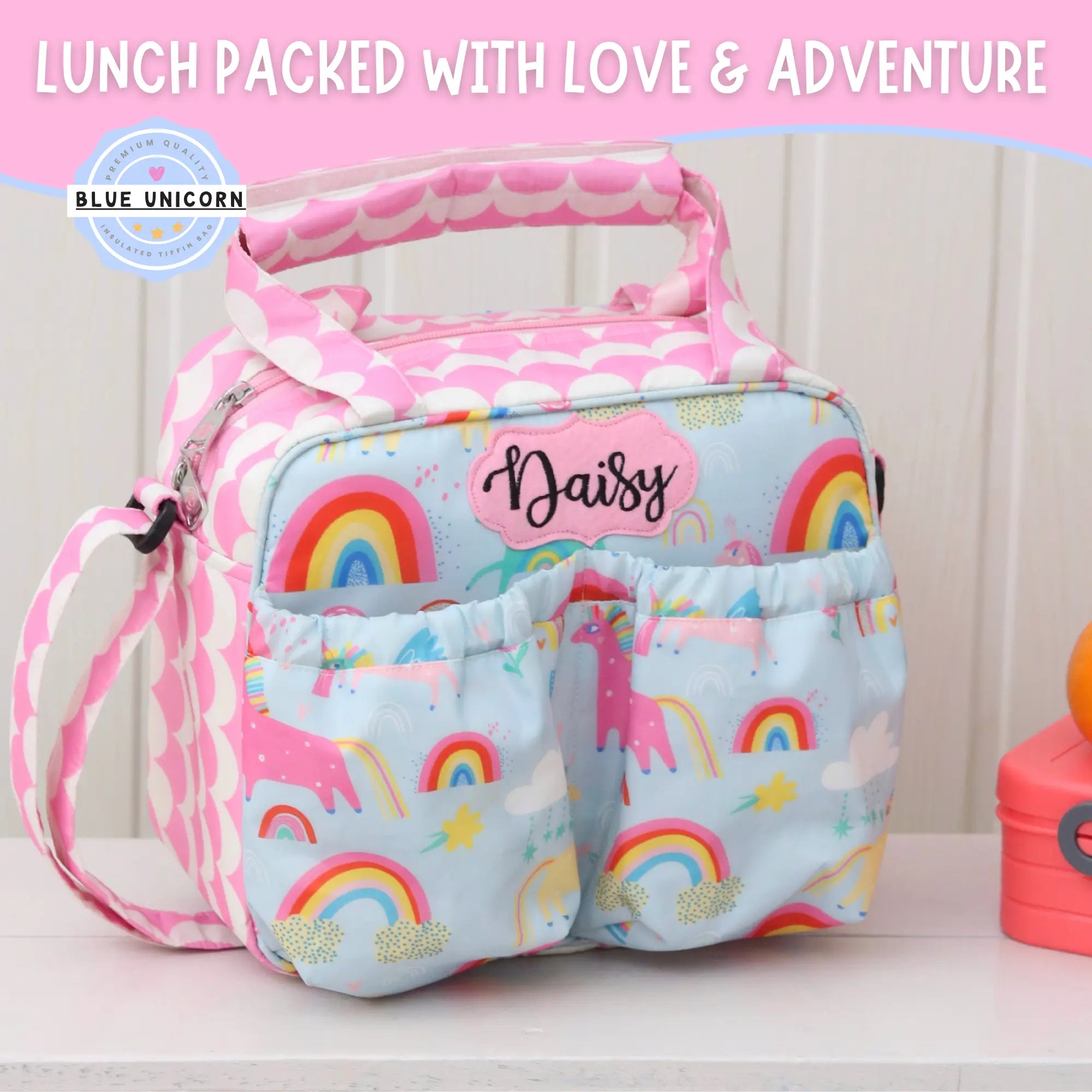 Blue Unicorn Insulated Tiffin Bag
