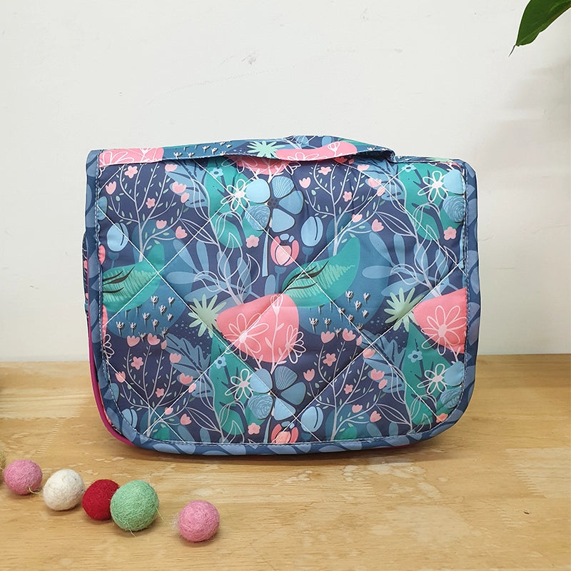 Foldable Travel Kit - Blue Flower