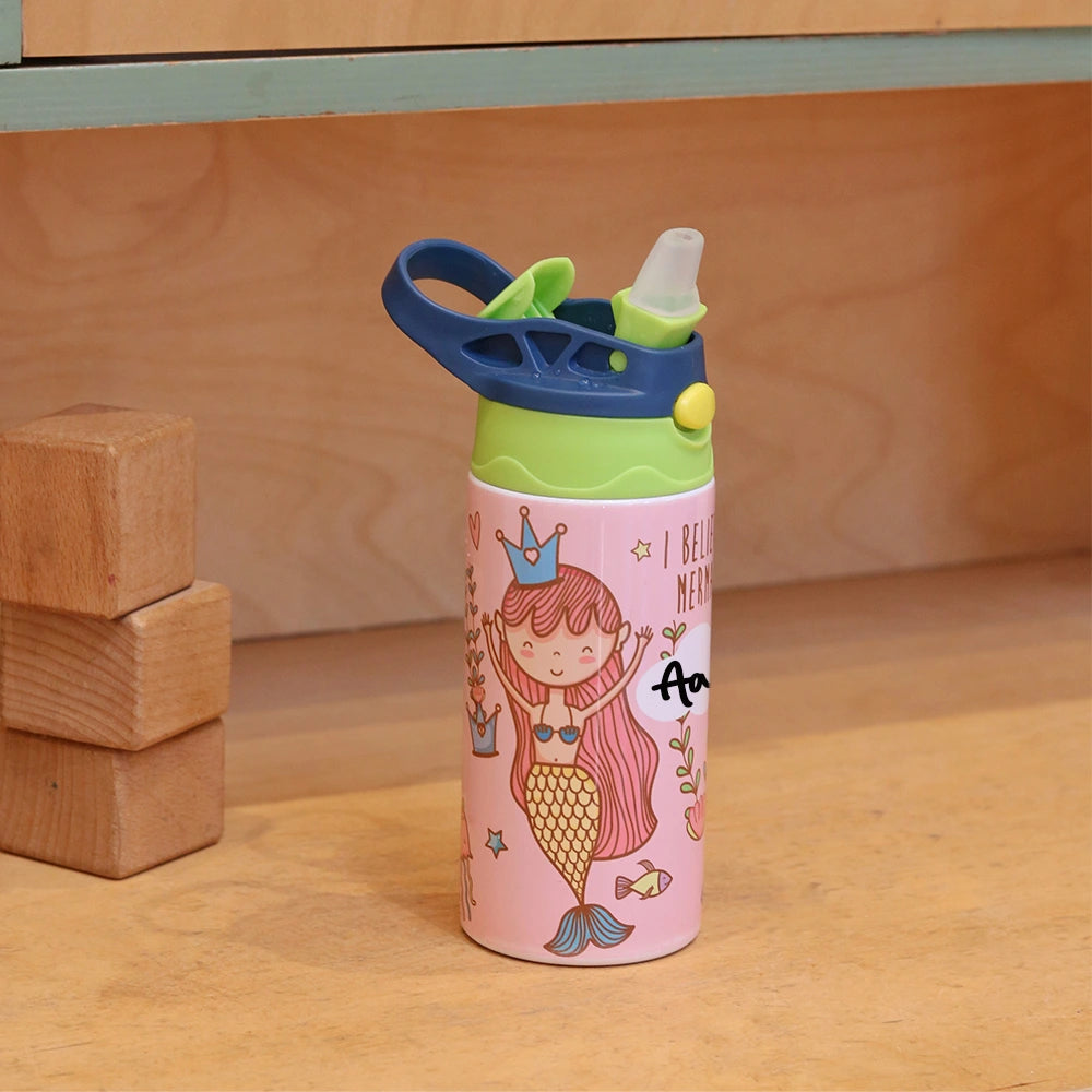 Insulated Steel Sipper Bottle (350ml) - Mermaid Magic